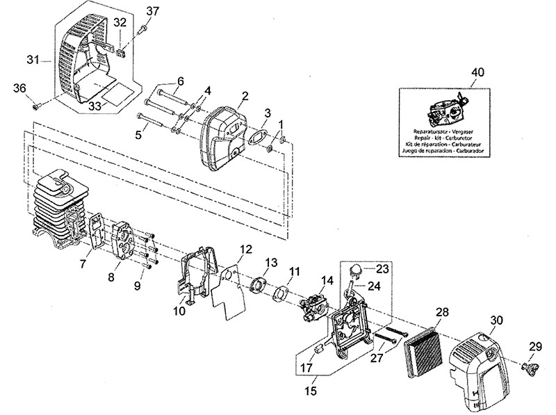 Solo Model 142 SM Small Engine Repair Parts